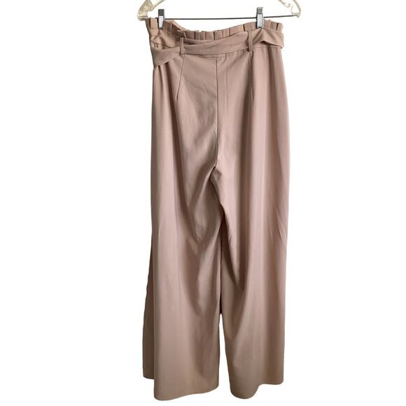 Jealous Tomato High Rise Wide Leg Paperbag Waist Pink Blush Pants Size L - Picture 8 of 12